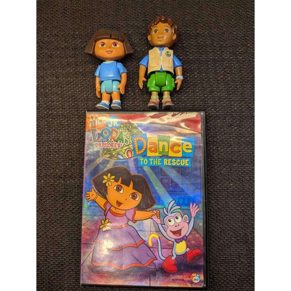 Nick Jr. Dora the Explorer‎ Bundle Dance to the Rescue DVD & Figures Nostalgia